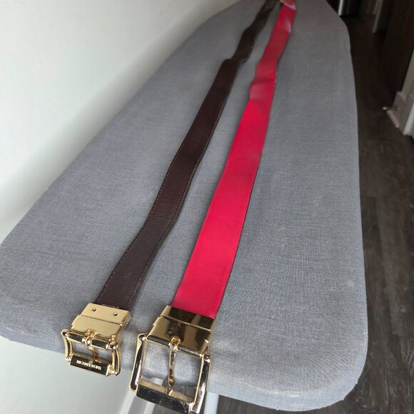 2-Pack - Women's Michael Kors Belts XL 44" Leather Black & Brown -Fair Condition - Picture 8 of 8